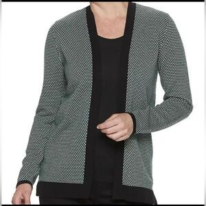 🐼 - NWOT  Black and White Croft & Borrow classic cardigan size PM